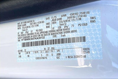 2026 Ford Transit Cargo Van T-350 148" Med Rf 9500 GVWR RWD