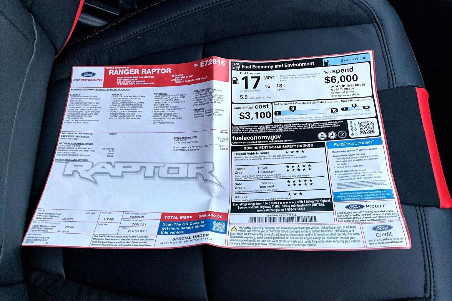 2025 Ford Ranger Raptor