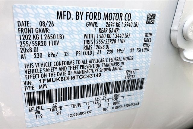 2026 Ford Explorer Active w/200A Pkg