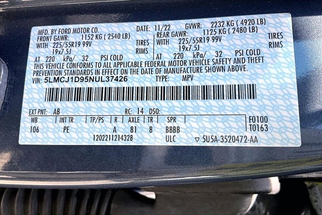 2022 Lincoln Corsair LUXURY AWD PANO ROOF