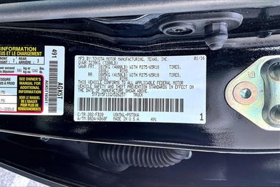 2016 Toyota Tundra 4WD Truck Base