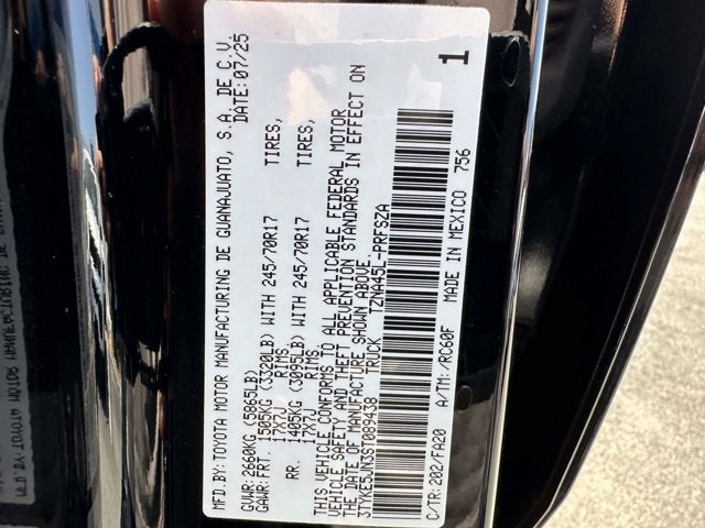 2025 Toyota Tacoma SR