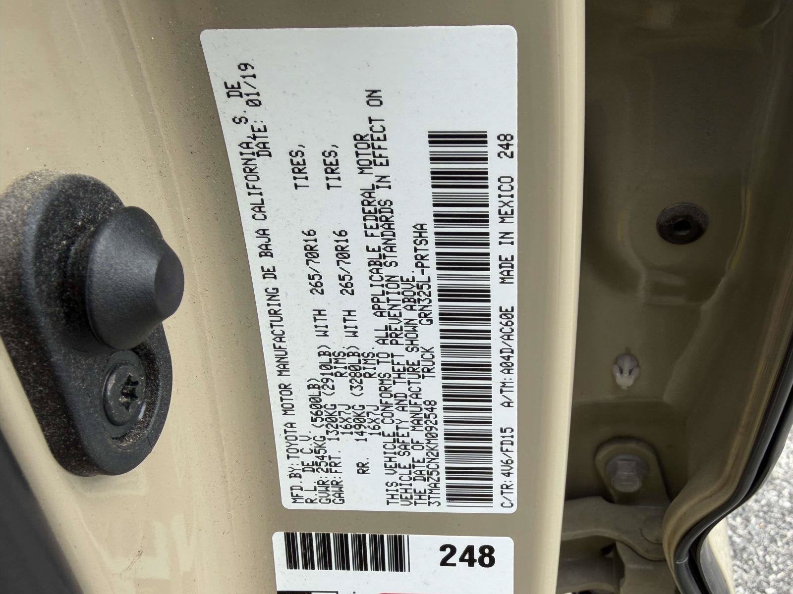 2019 Toyota Tacoma 2WD Base