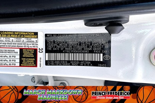 2019 Toyota Avalon Base