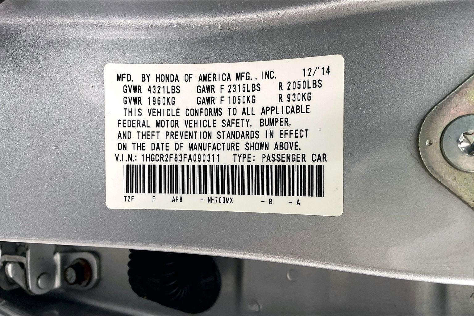 2015 Honda Accord EX-L