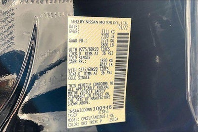 2022 Nissan Titan Platinum Reserve