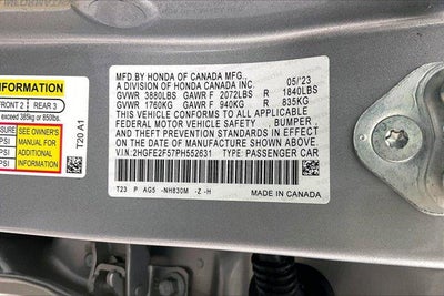 2023 Honda Civic Sedan Sport