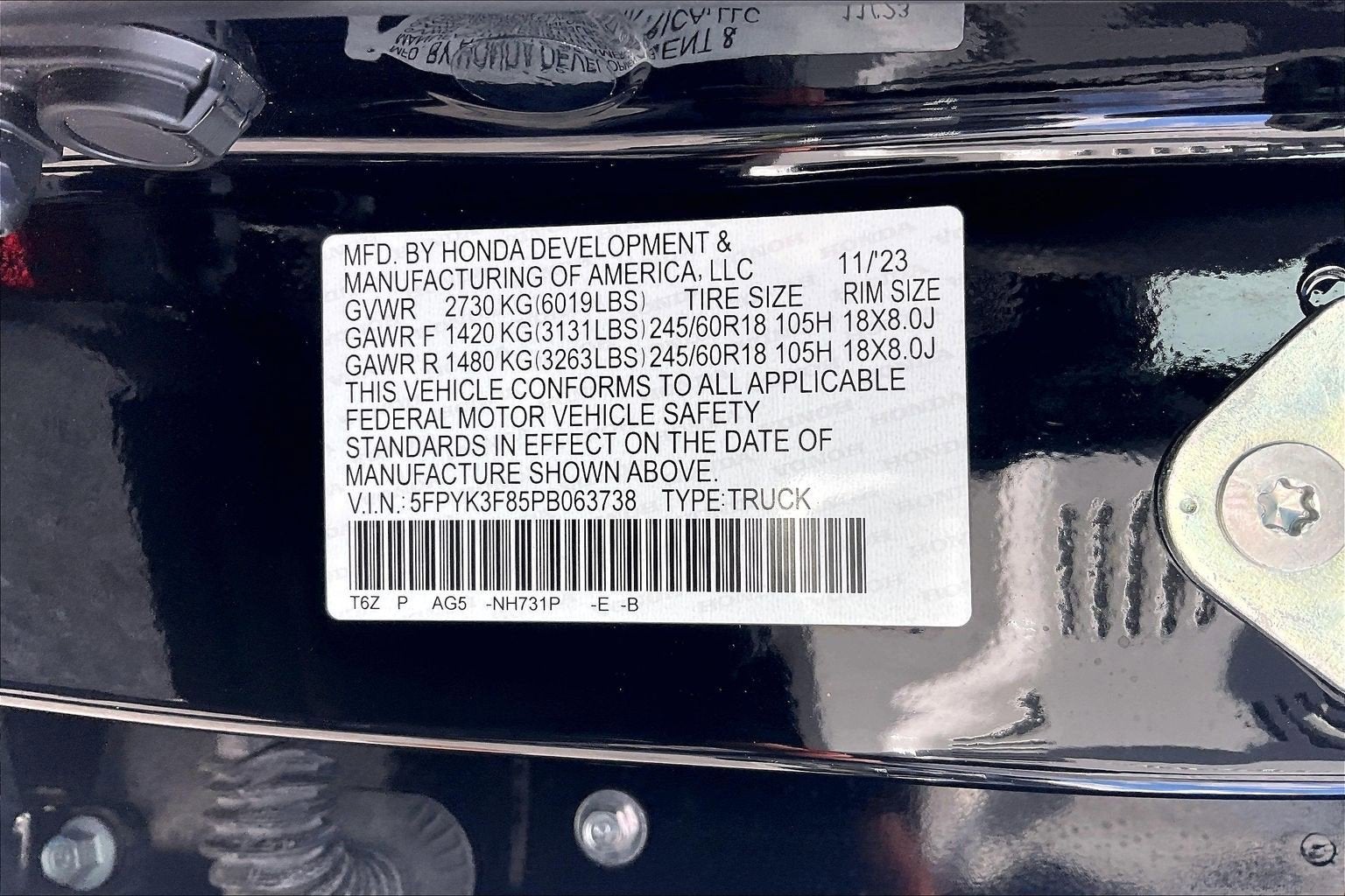 2023 Honda Ridgeline Black Edition