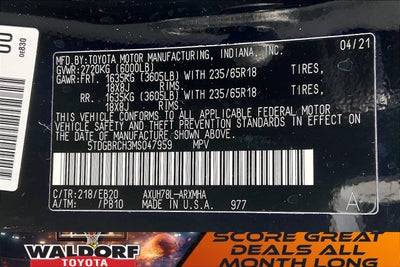 2021 Toyota Highlander Hybrid XLE