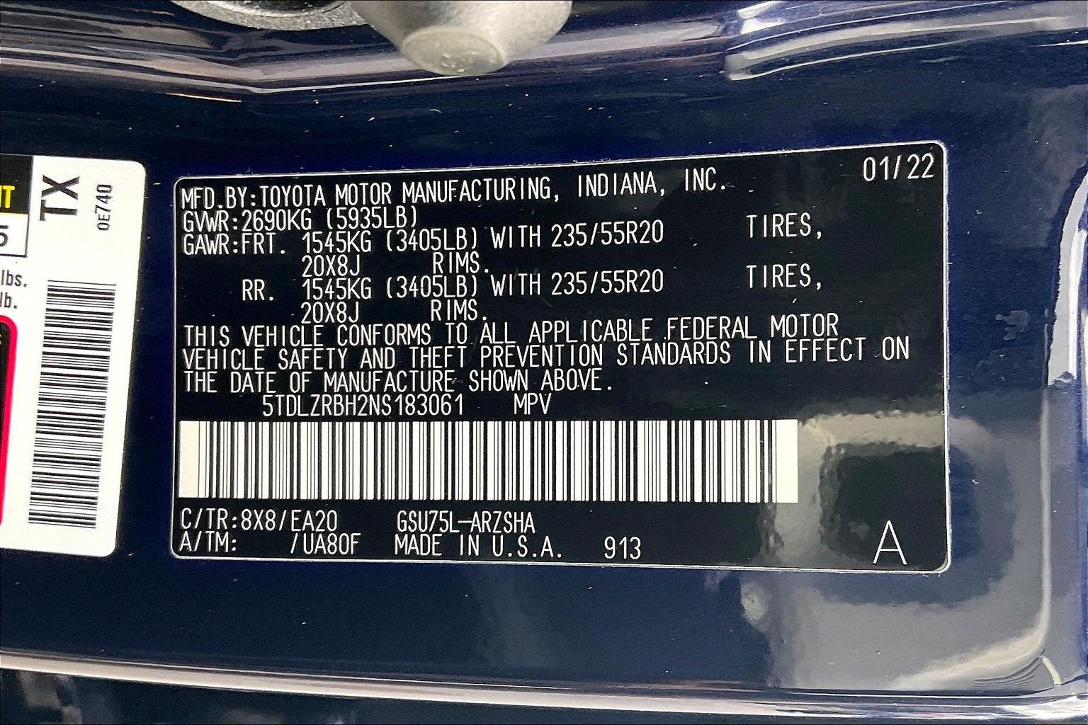 2022 Toyota Highlander XSE