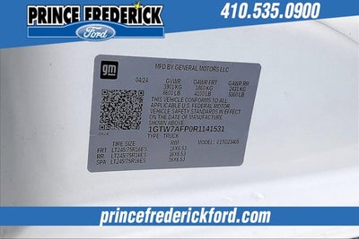 2024 GMC Savana Cargo Van Work Van