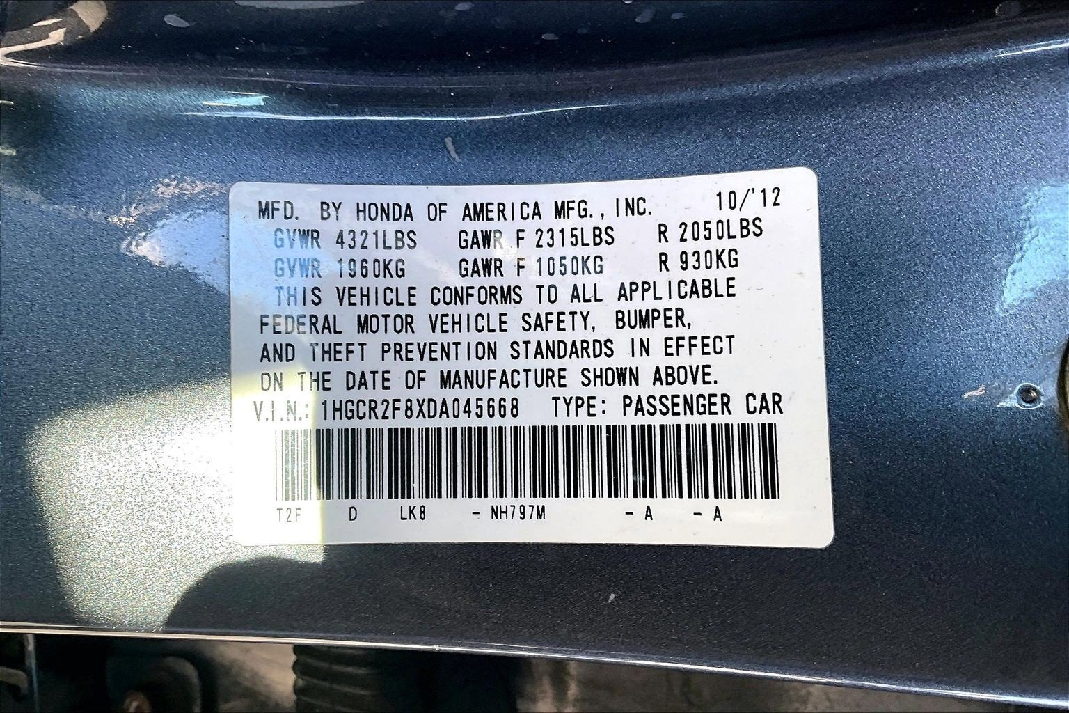 2013 Honda Accord Sdn EX-L